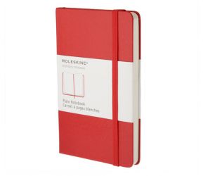 Moleskine jegyzetfzet sima, "P" mret, kemnytbls, piros