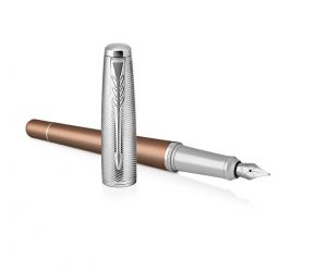 Parker Royal Urban prmium tlttoll, narancs cizelllt, ezst klipsz, F