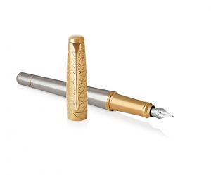 Parker Royal Urban prmium tlttoll, arany-szrke cizelllt, arany klipsz, F