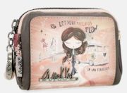 Anekke Peace & Love pink small coin purse