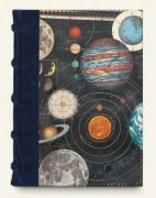 Bomo Art napló sötétkék félbőr kötéssel, Planetárium, több méretben: