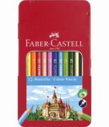 Faber-Castell 12 darabos sznes ceruza kszlet fmdobozban