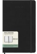 Moleskine 2023 - 2024 heti jegyzetes hatridnapl, puha fedeles fekete 