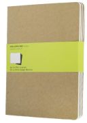 Moleskine 3 darab Cahier jegyzetfzet, barna, XL, sima