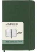 Moleskine 2024 heti jegyzetes hatridnapl, puha fedeles mirtusz zld 