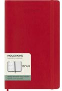 Moleskine 2023 - 2024 heti jegyzetes hatridnapl, kemny fedeles piros 