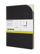 Moleskine cahier 2 darab papertablet, XL, sima, Fekete