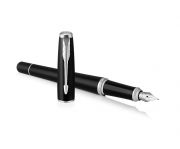 Parker Royal Urban tlttoll, matt fekete, ezst klipsz, F