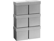 Stewo doboz/darab, FSC, 13,5 x 13,5 x 12,5 cm, ezst